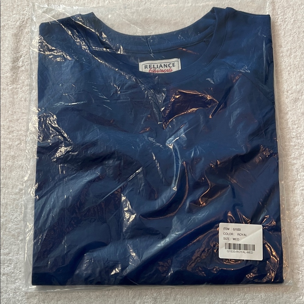 Long Sleeve Raglan Tee, Royal Blue, Women’s Size M.